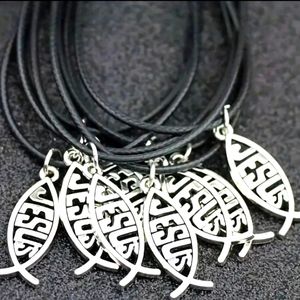 2 Christian Jesus Fish necklaces